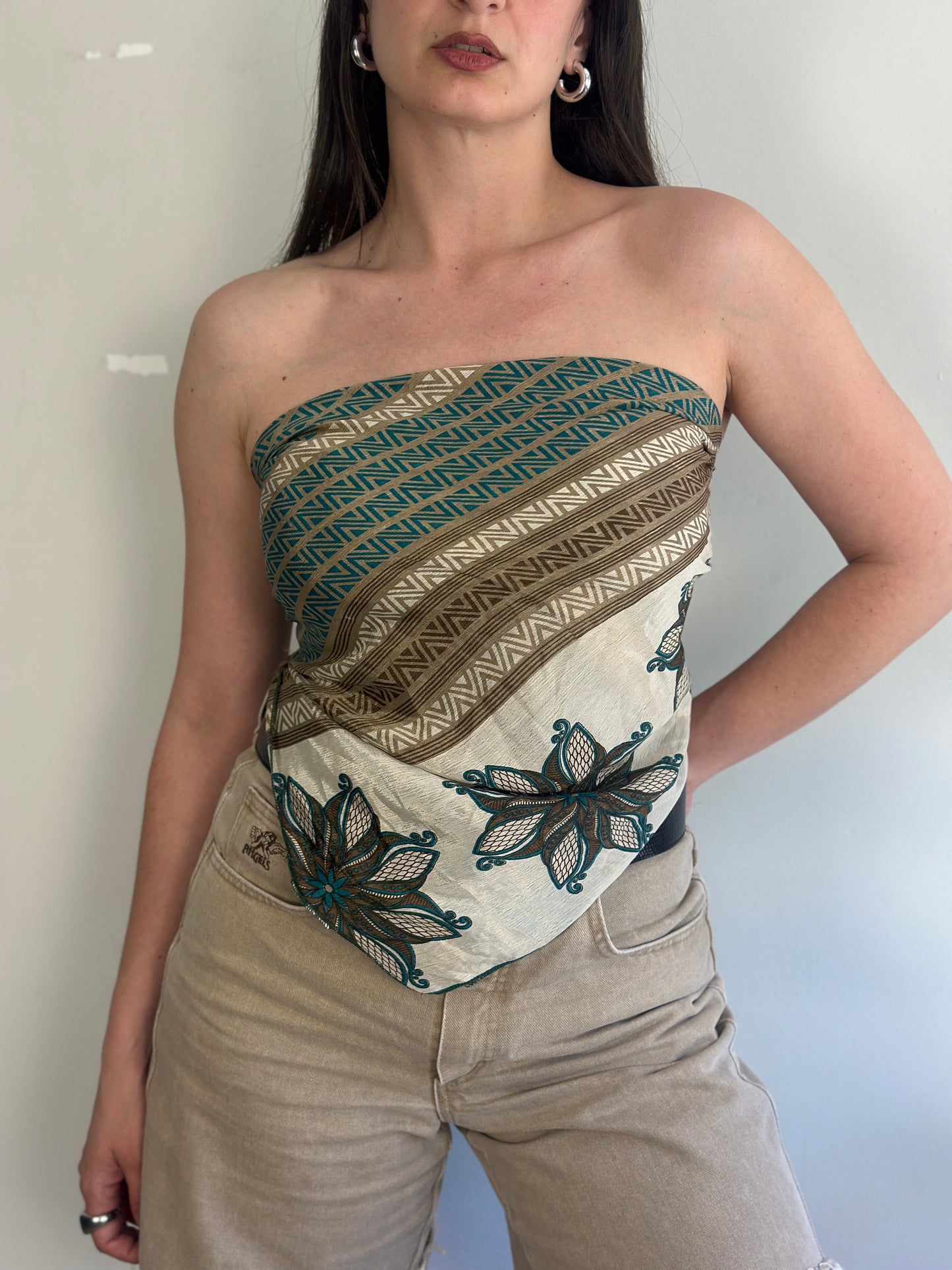 Recycled Silk Scarf-Top