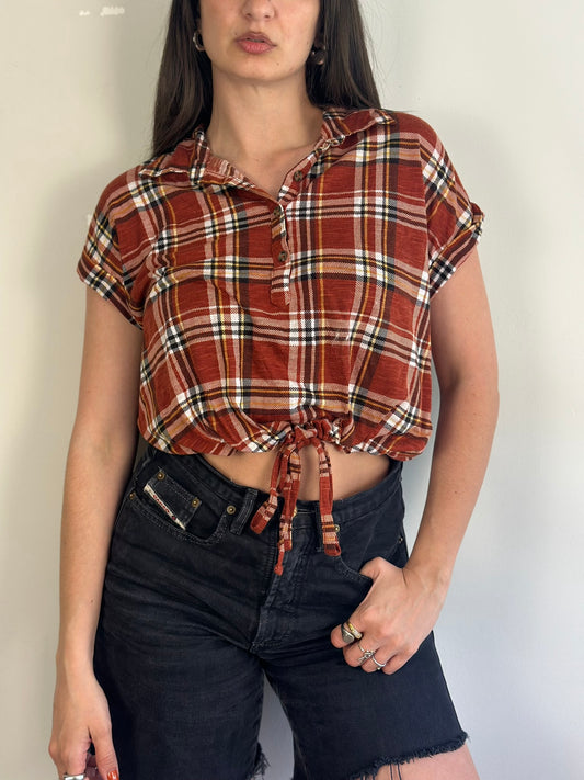 Vintage Plaid Blouse