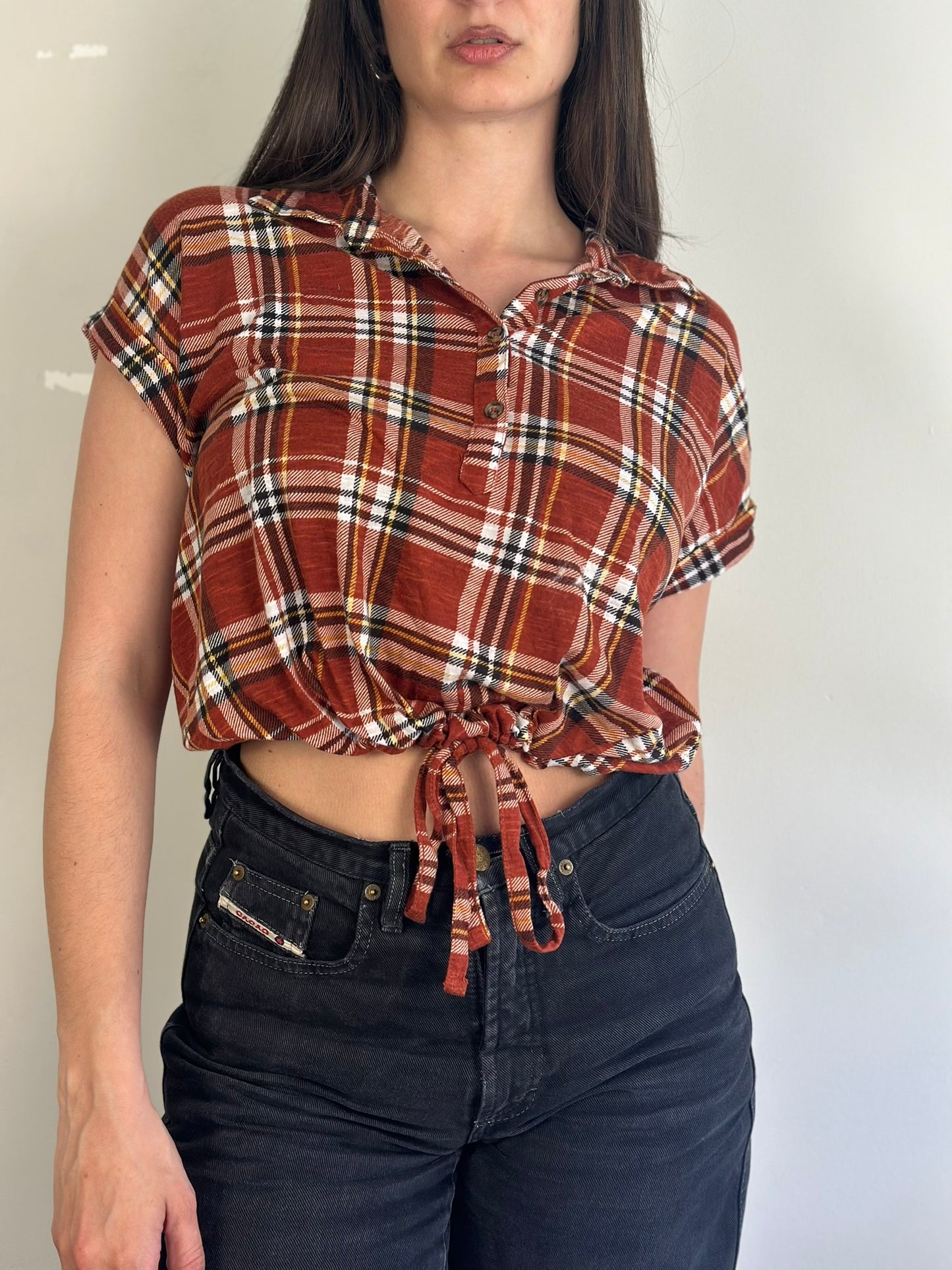 Vintage Plaid Blouse
