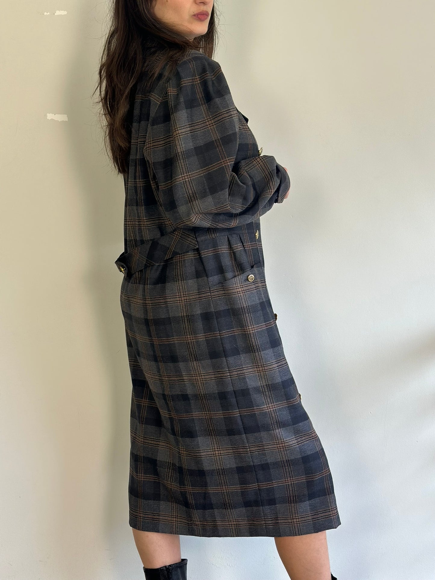 Vintage Plaid Dress