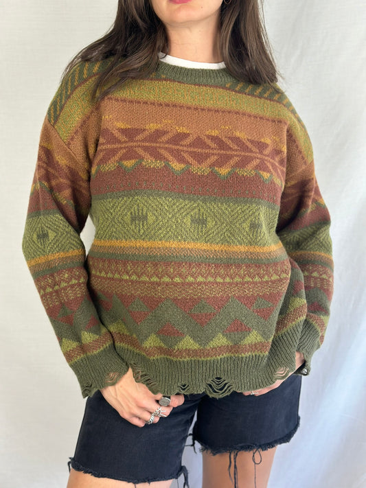 Vintage Patterned Sweater