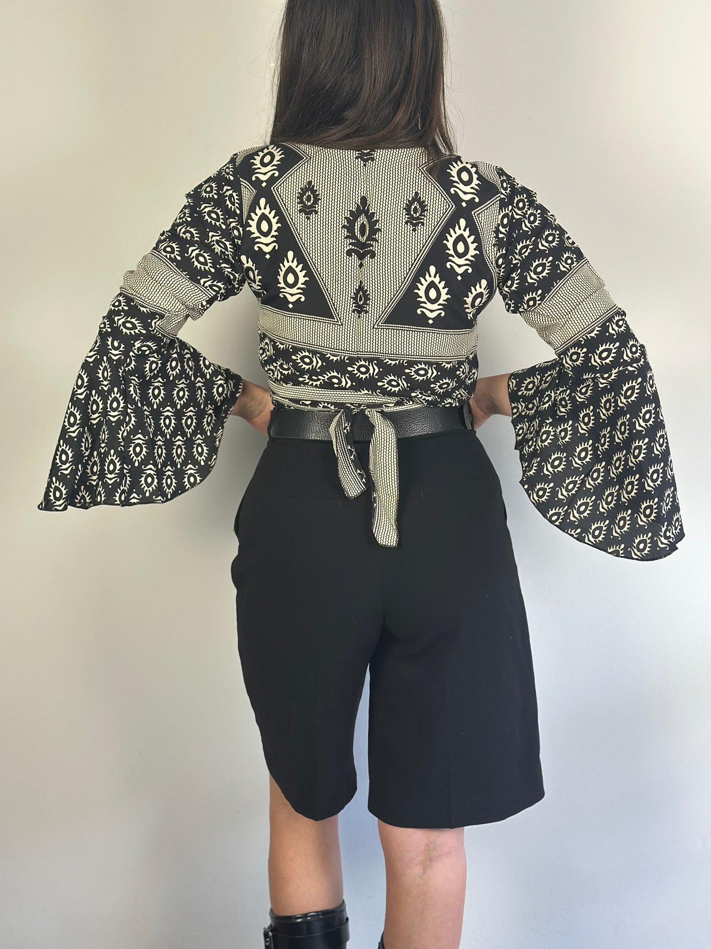 Recycled Silk Wrap Top