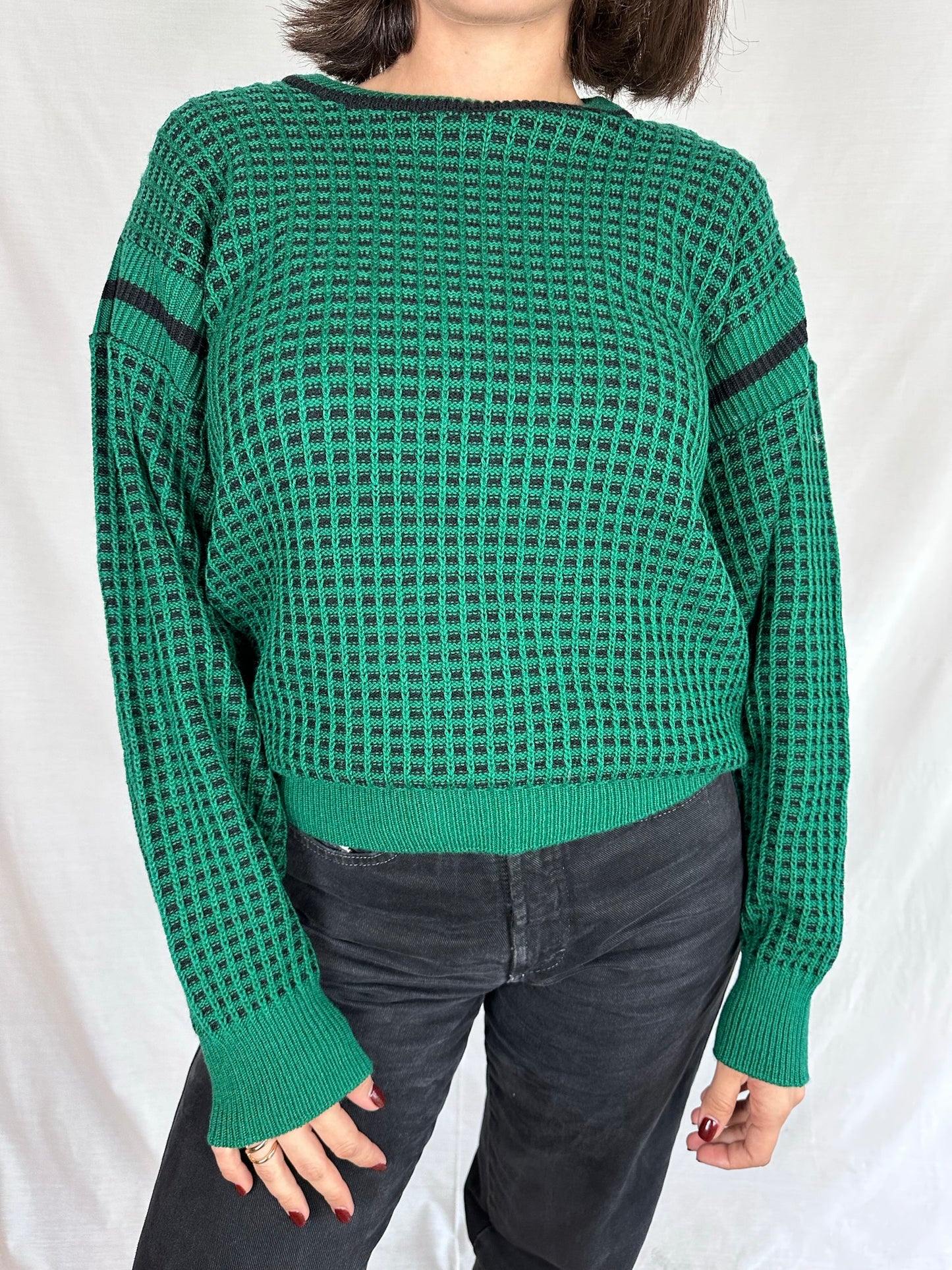 Green Plaid Sweater