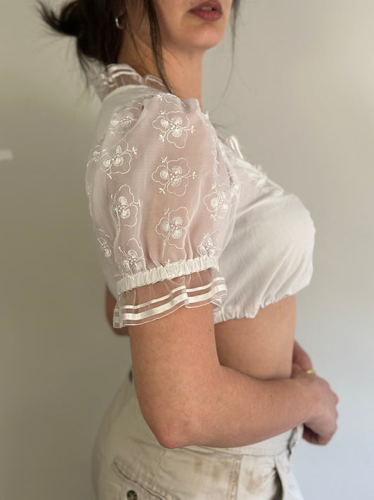 Vintage Romantic Crop Top