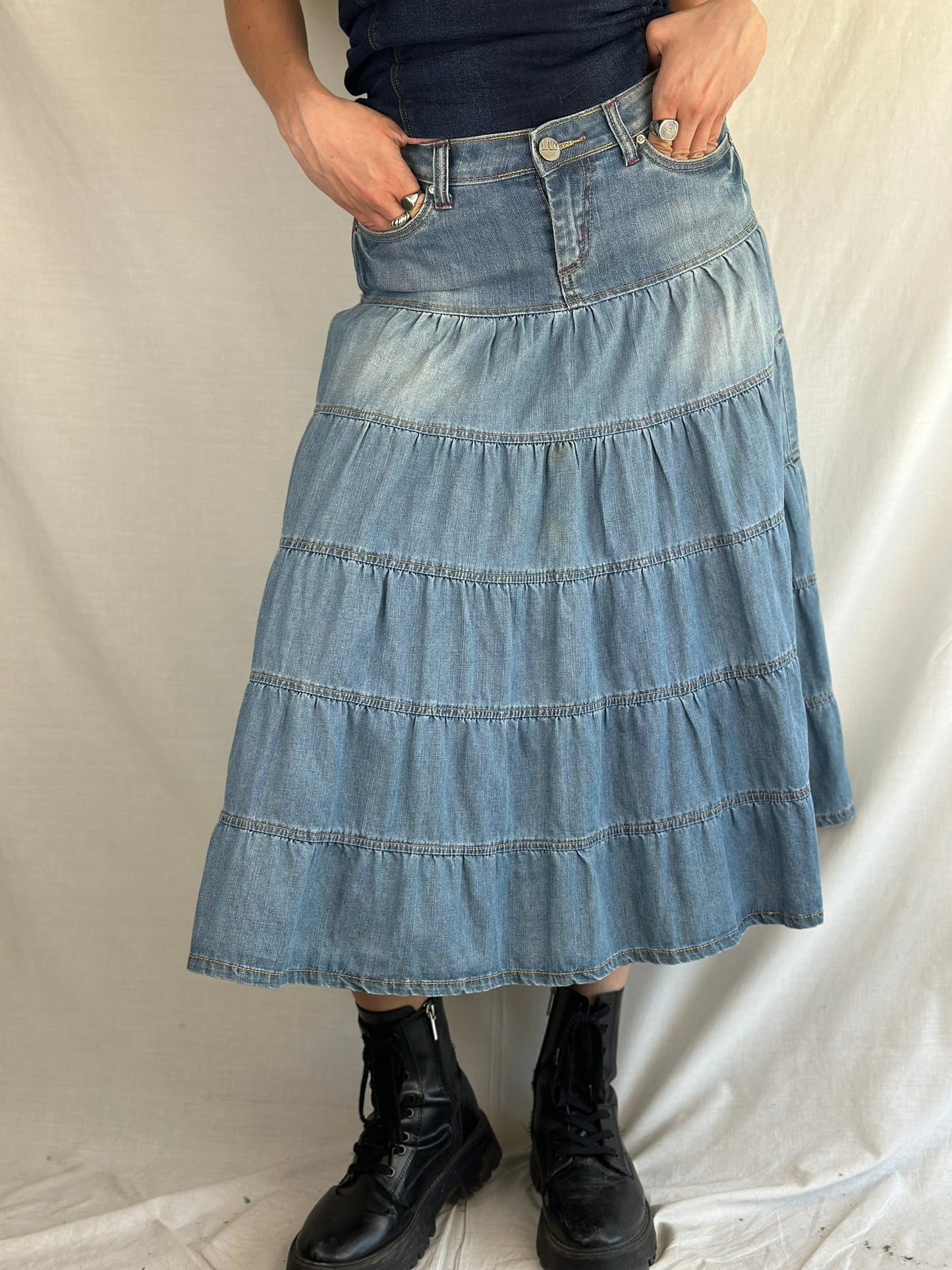 Denim Maxi Skirt