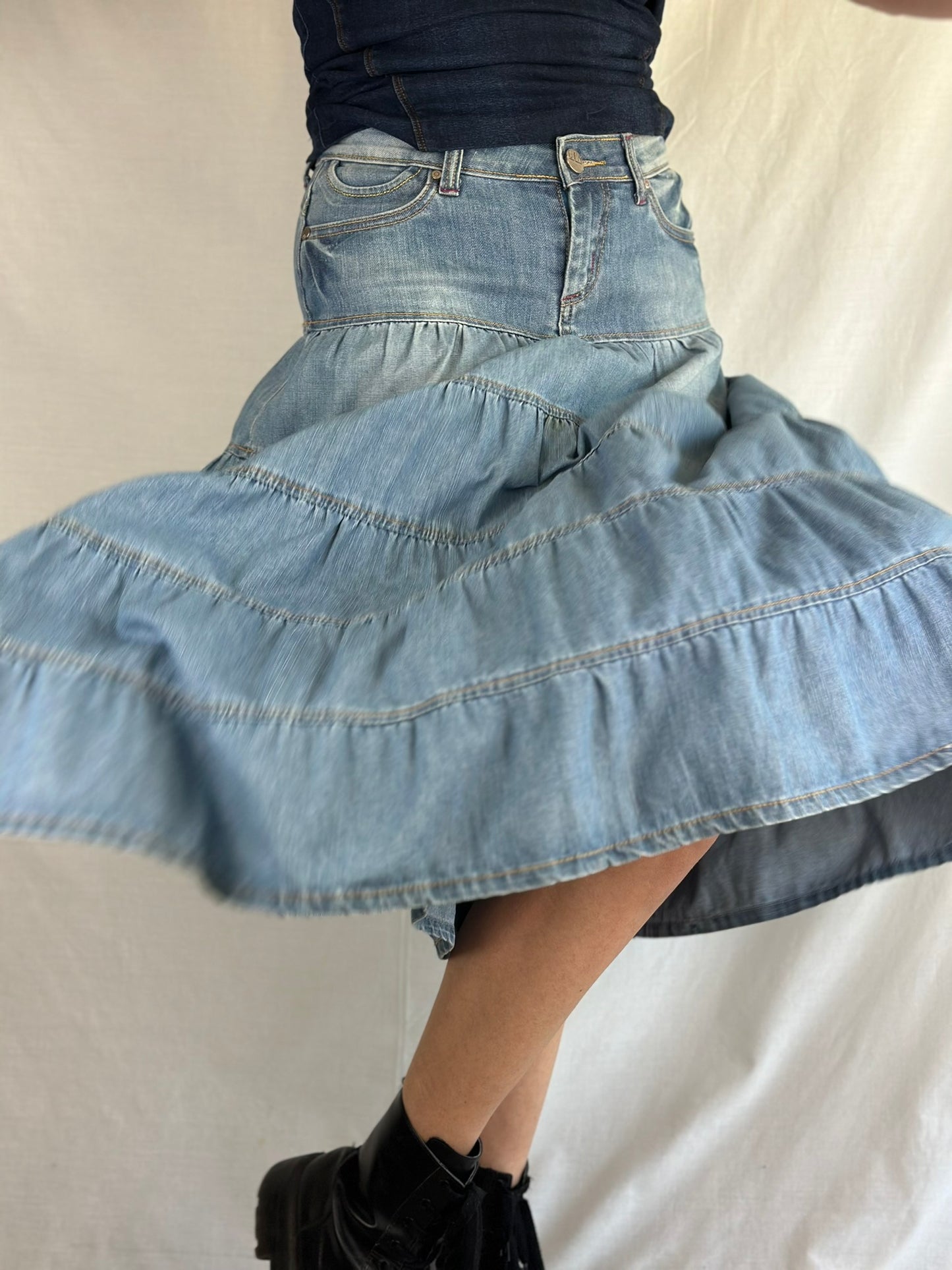 Denim Maxi Skirt