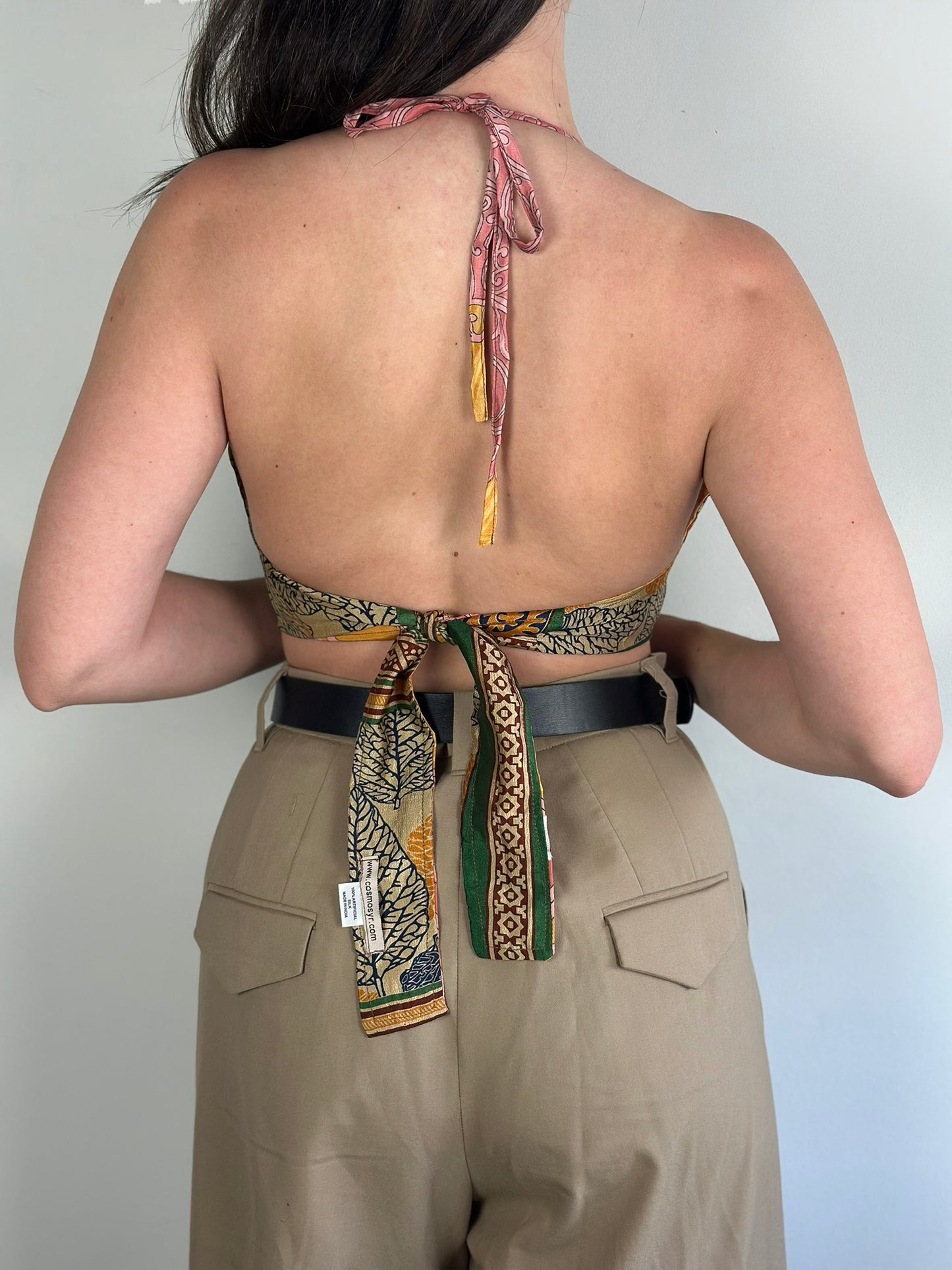 Silk Double Face Crop Top