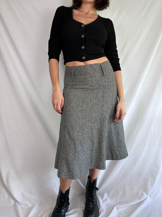 Grey Midi Skirt