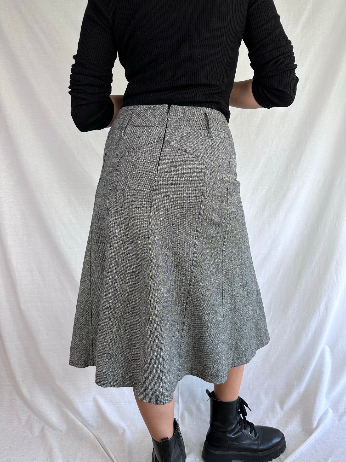 Grey Midi Skirt