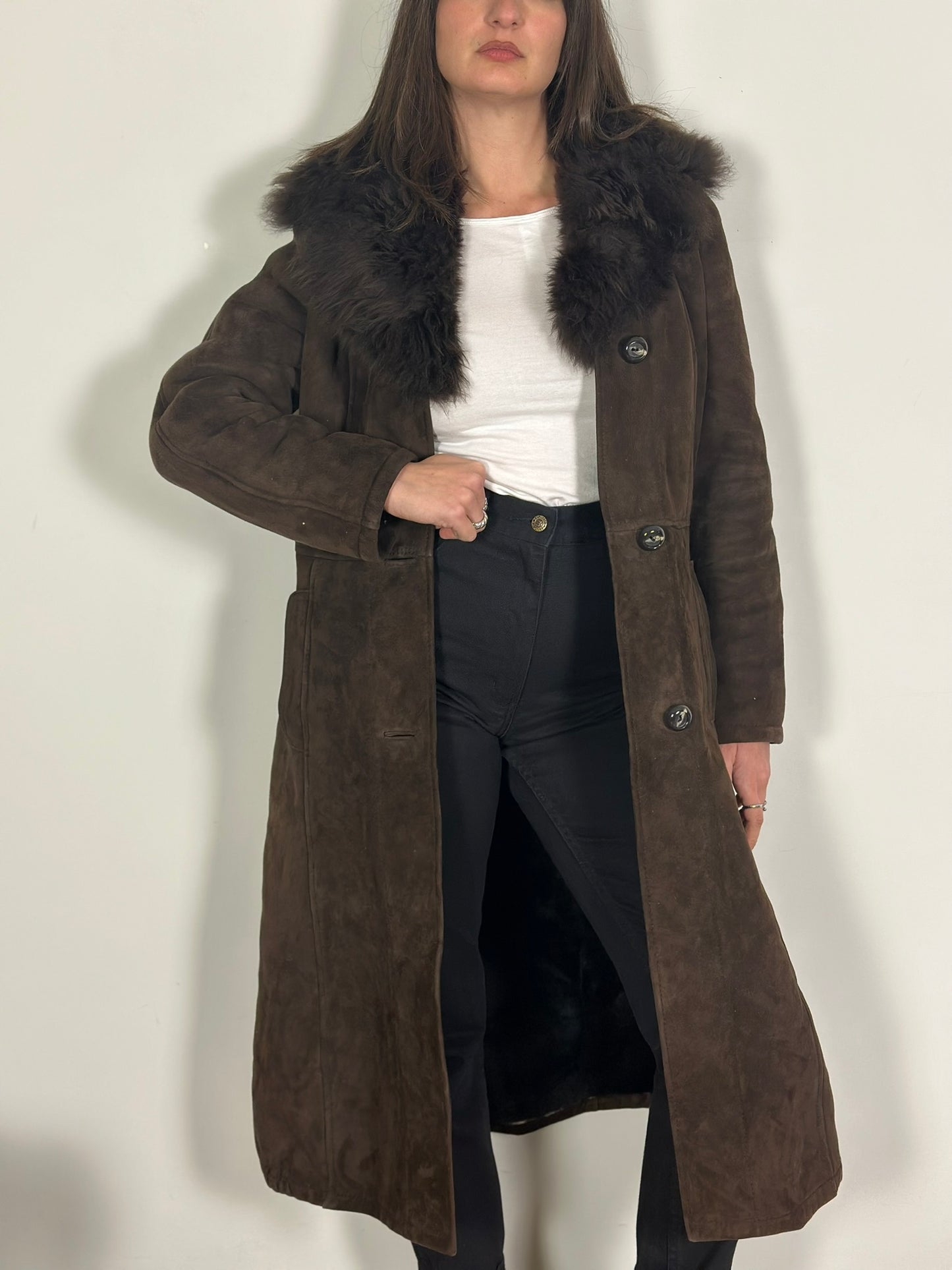 Long Length Sheepskin Coat