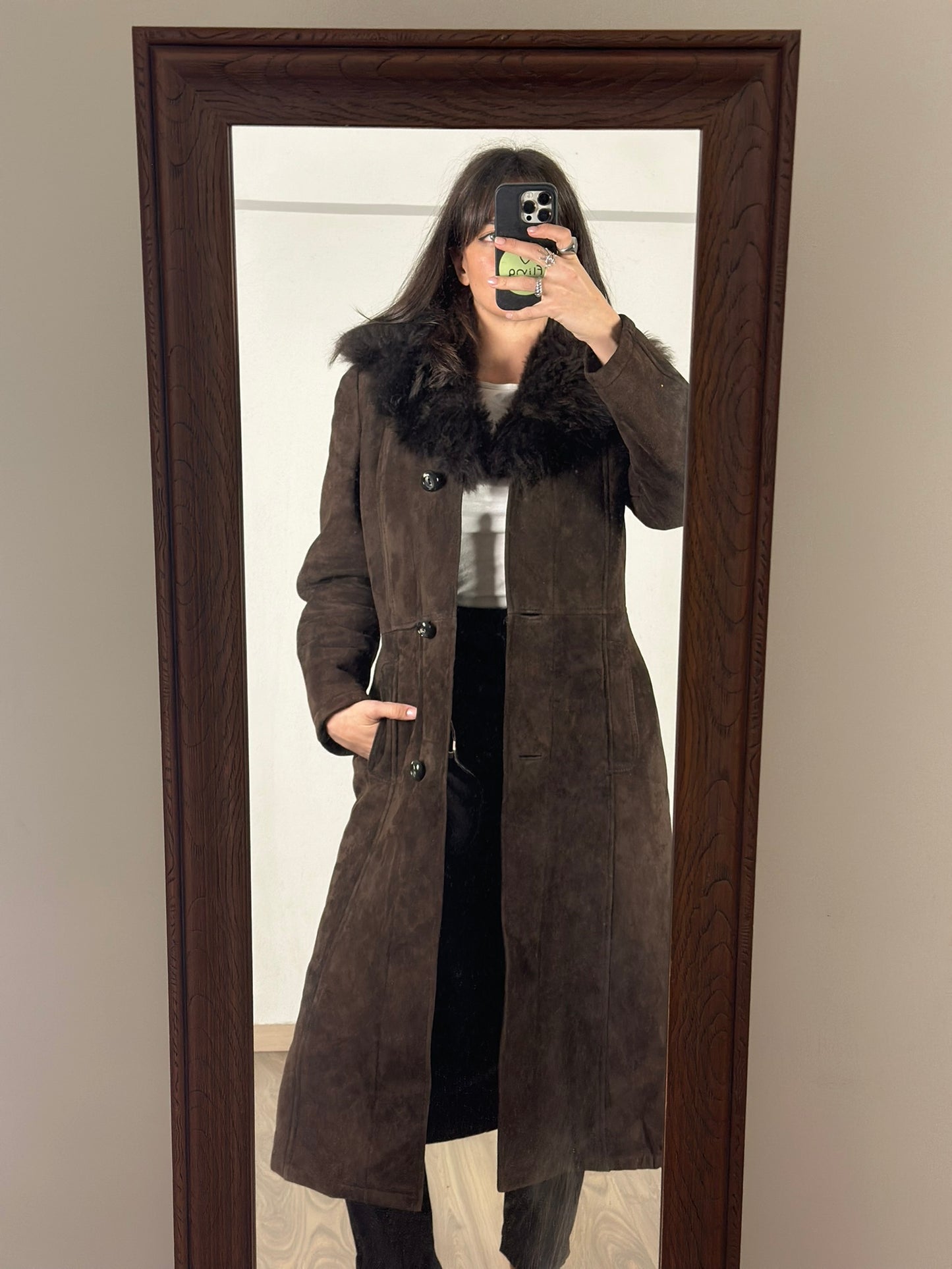 Long Length Sheepskin Coat