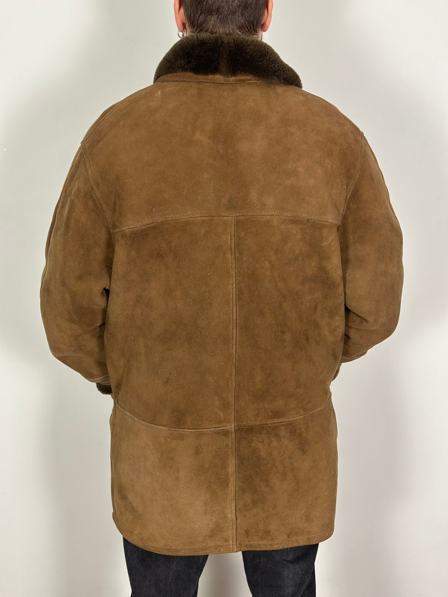 Vintage Brown Sheepskin Coat