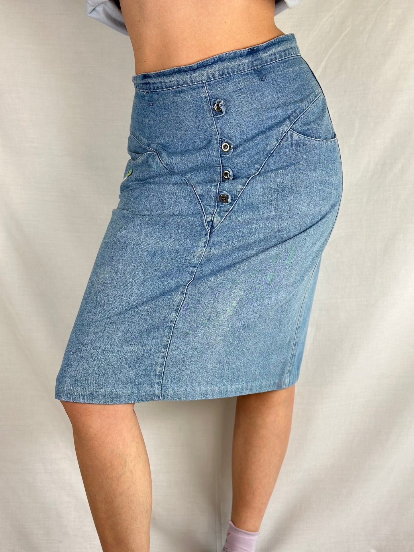 Midi Denim Skirt