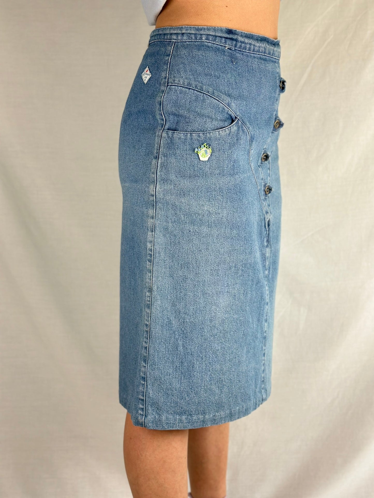 Midi Denim Skirt