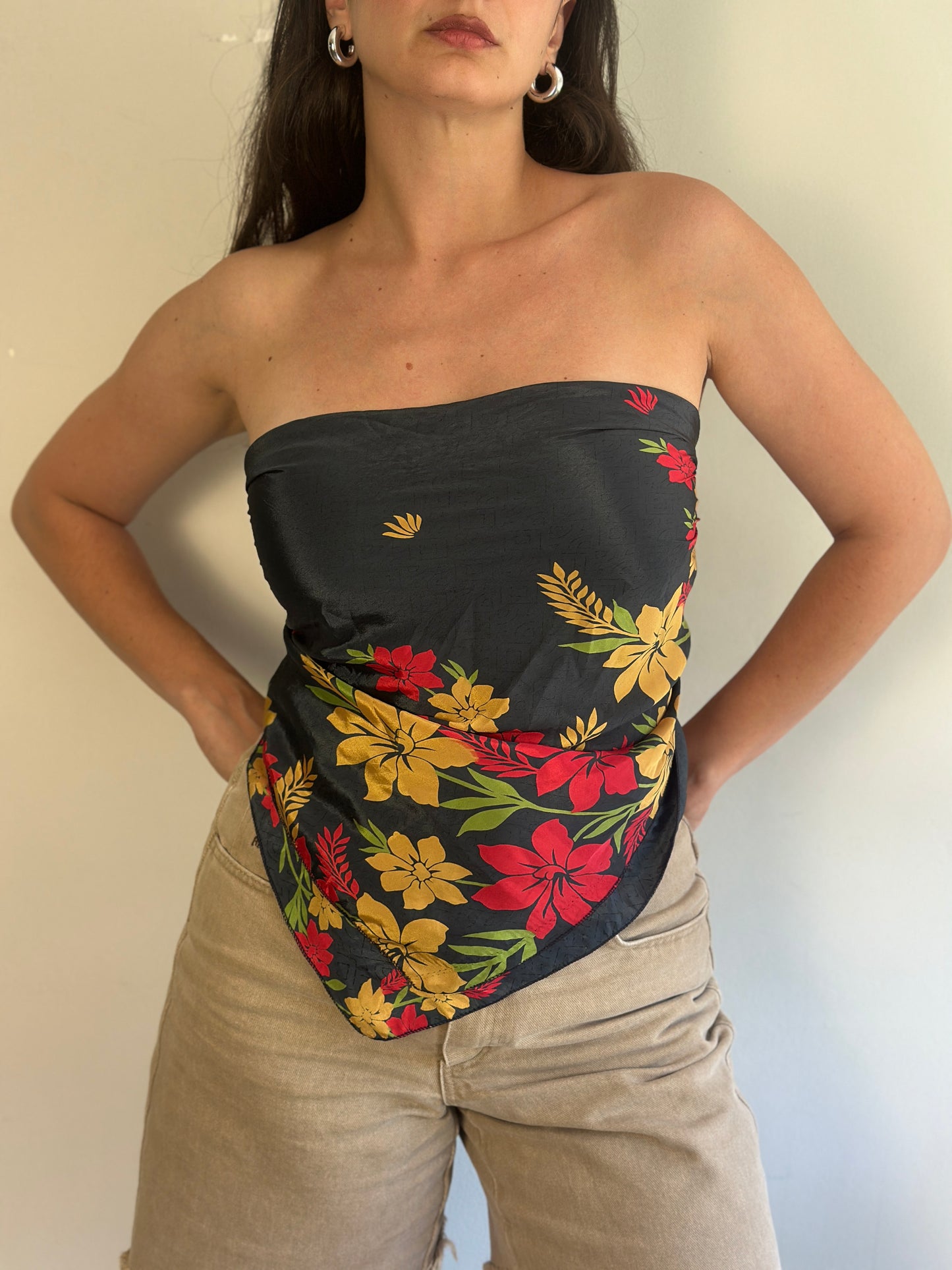 Recycled Silk Scarf-Top