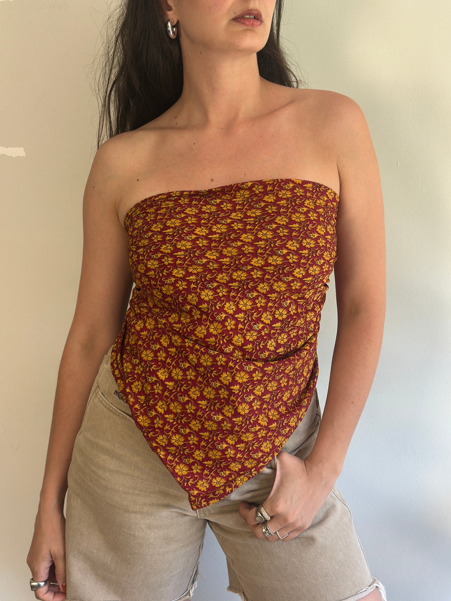 Recycled Silk Scarf-Top