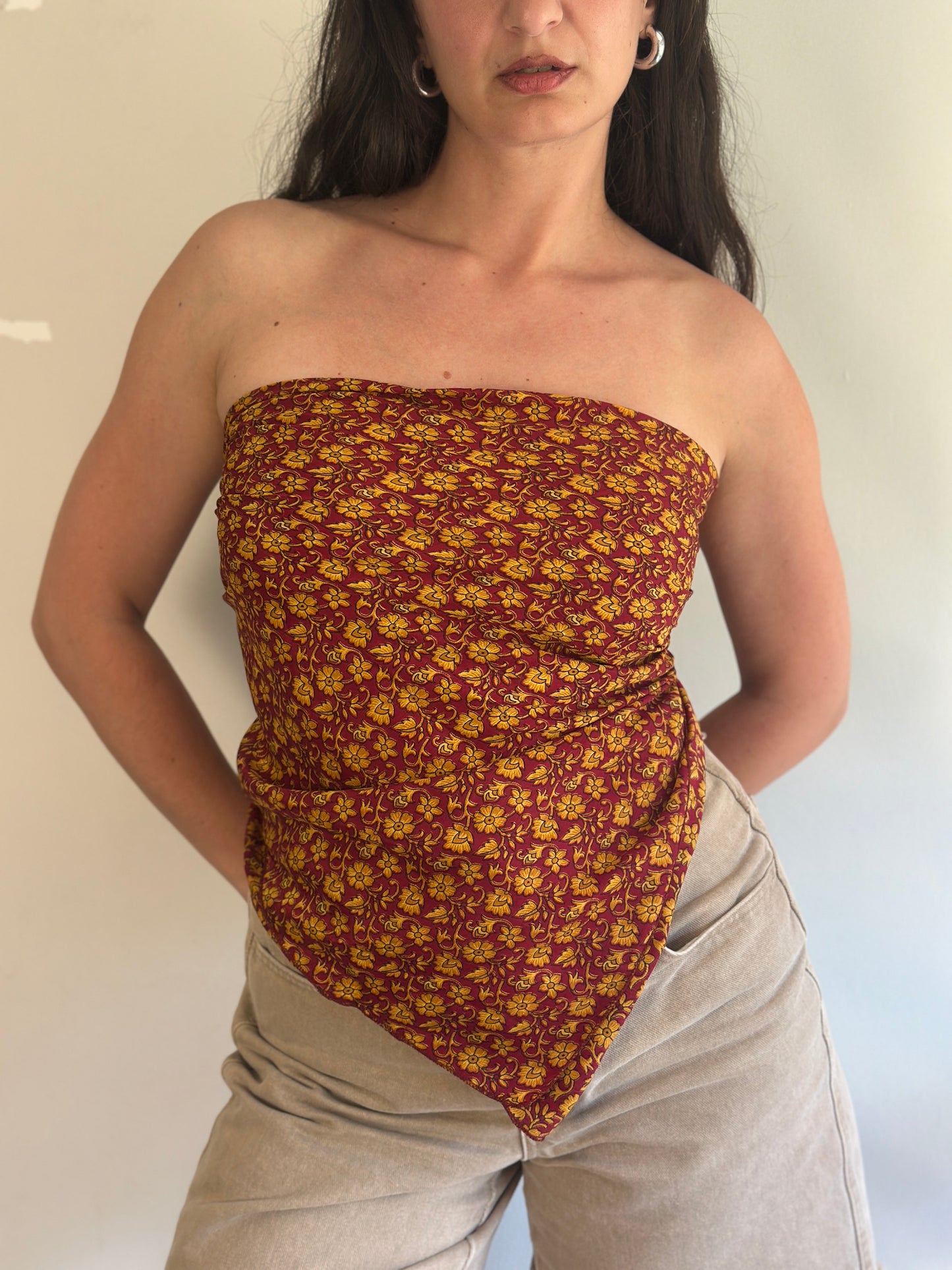 Recycled Silk Scarf-Top