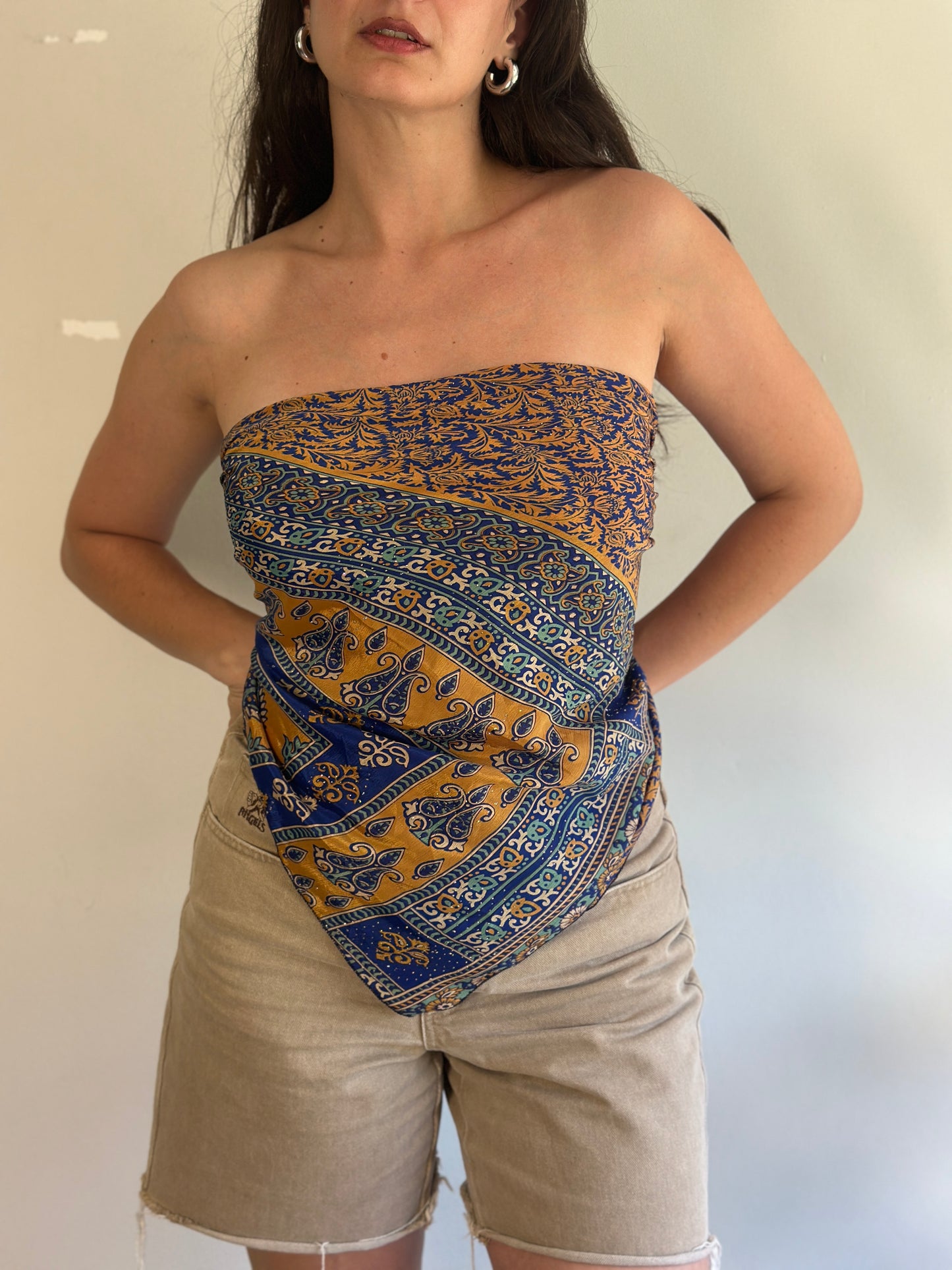 Recycled Silk Scarf-Top