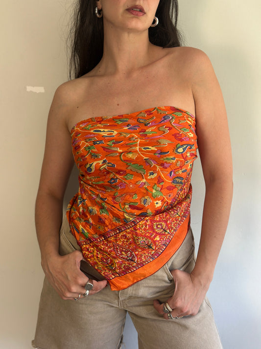 Recycled Silk Scarf-Top