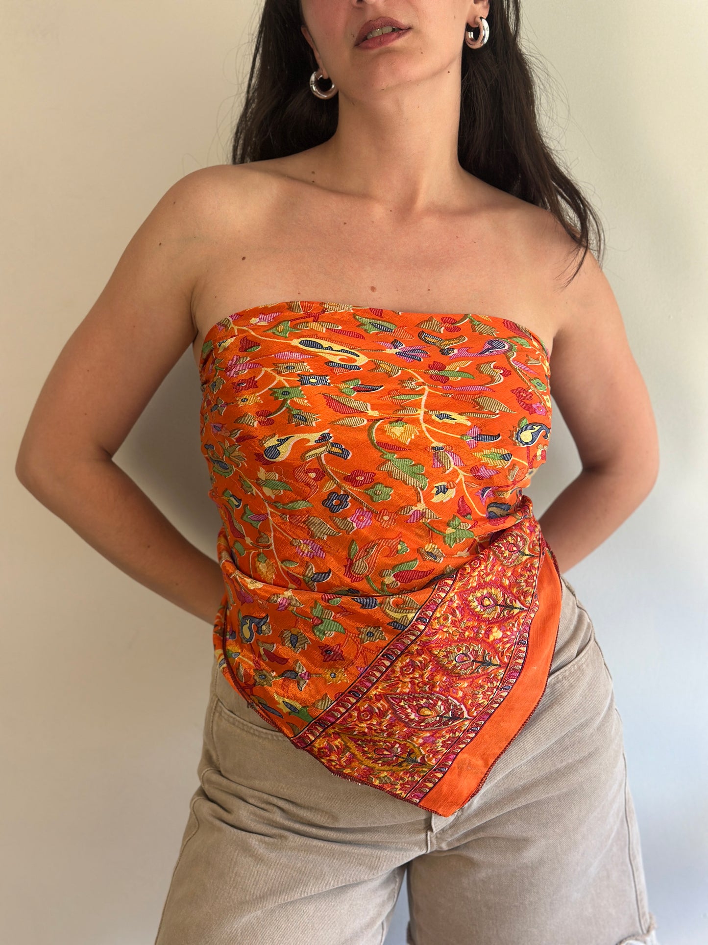 Recycled Silk Scarf-Top