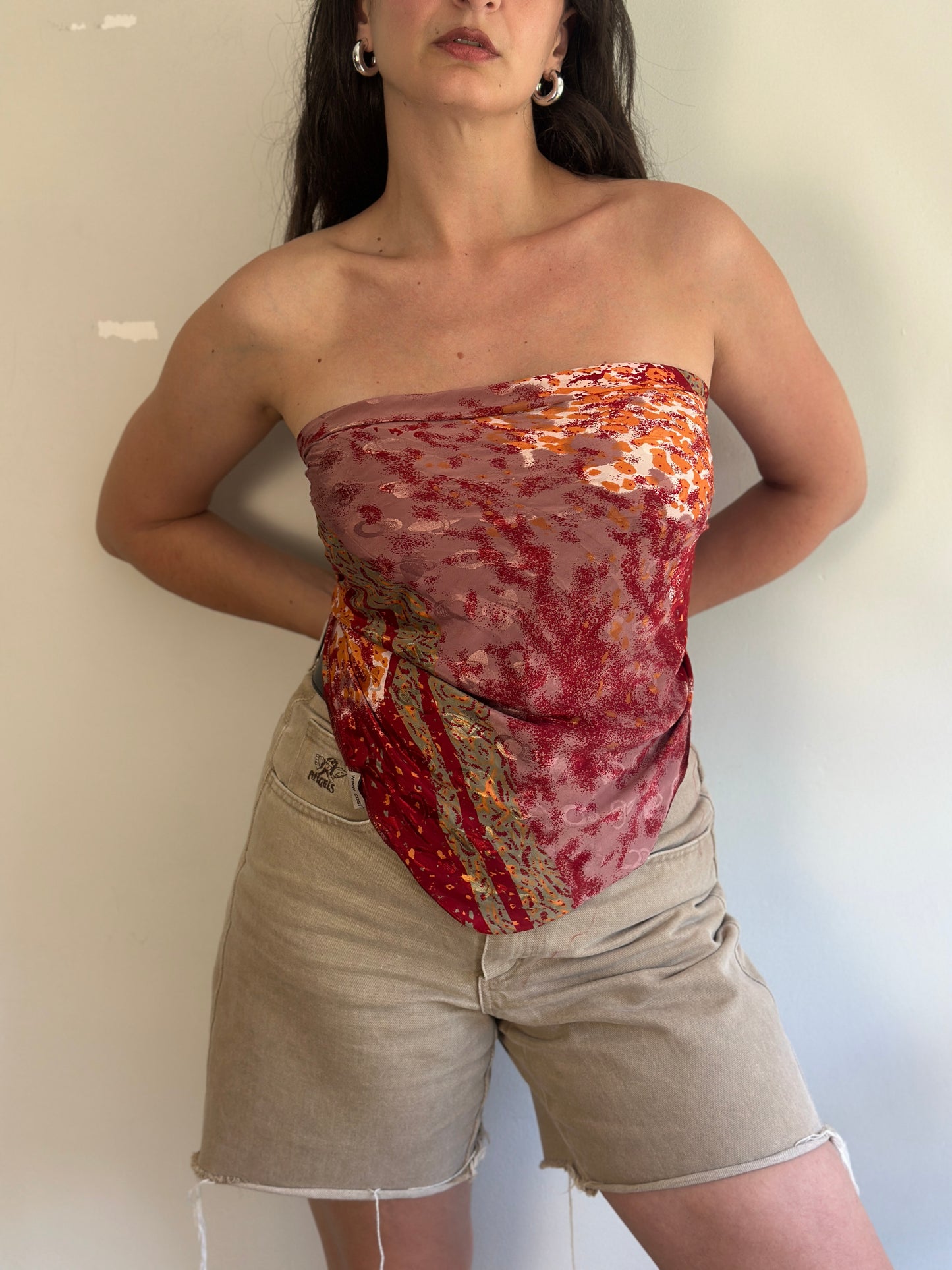 Recycled Silk Scarf-Top