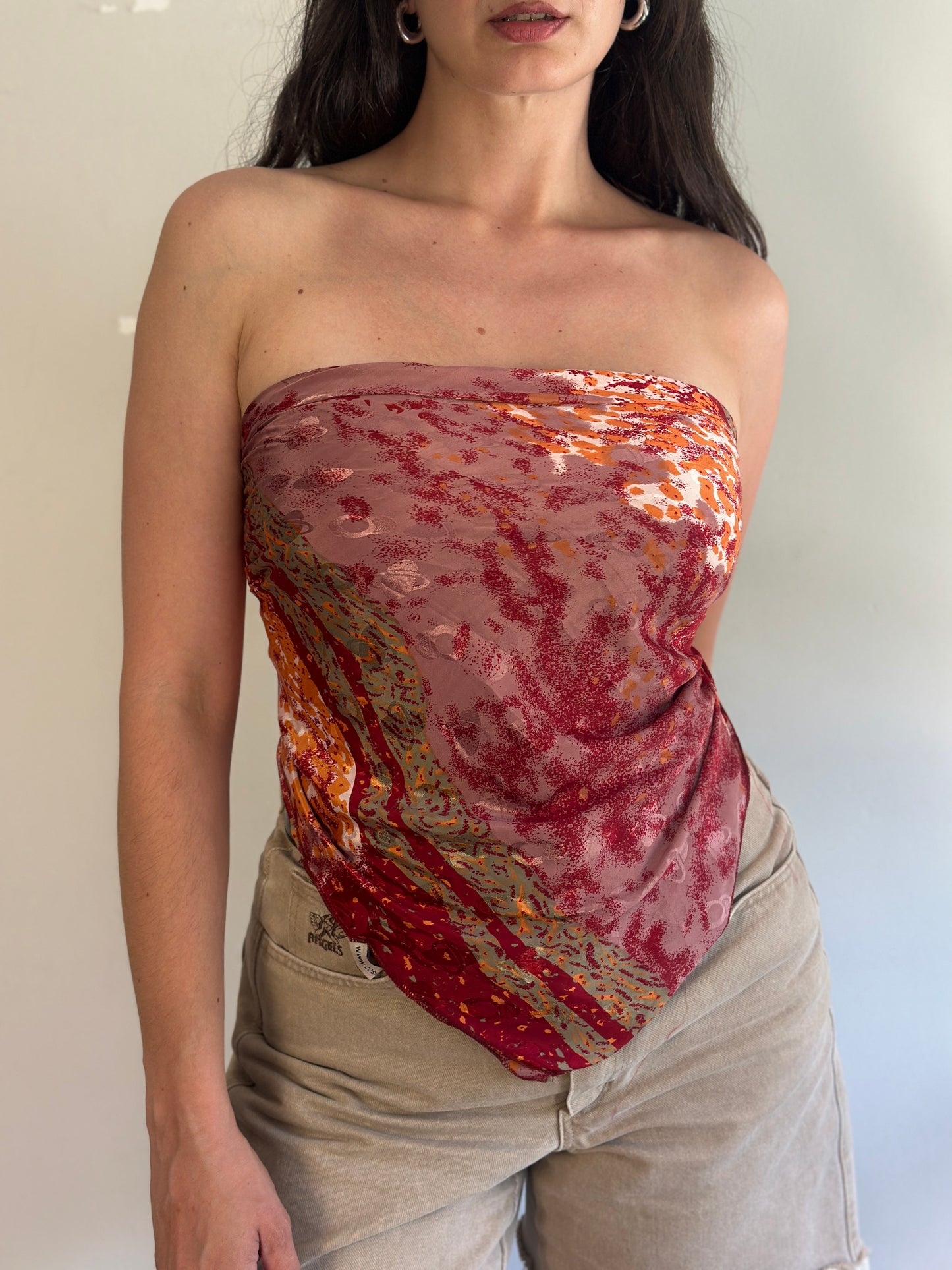 Recycled Silk Scarf-Top