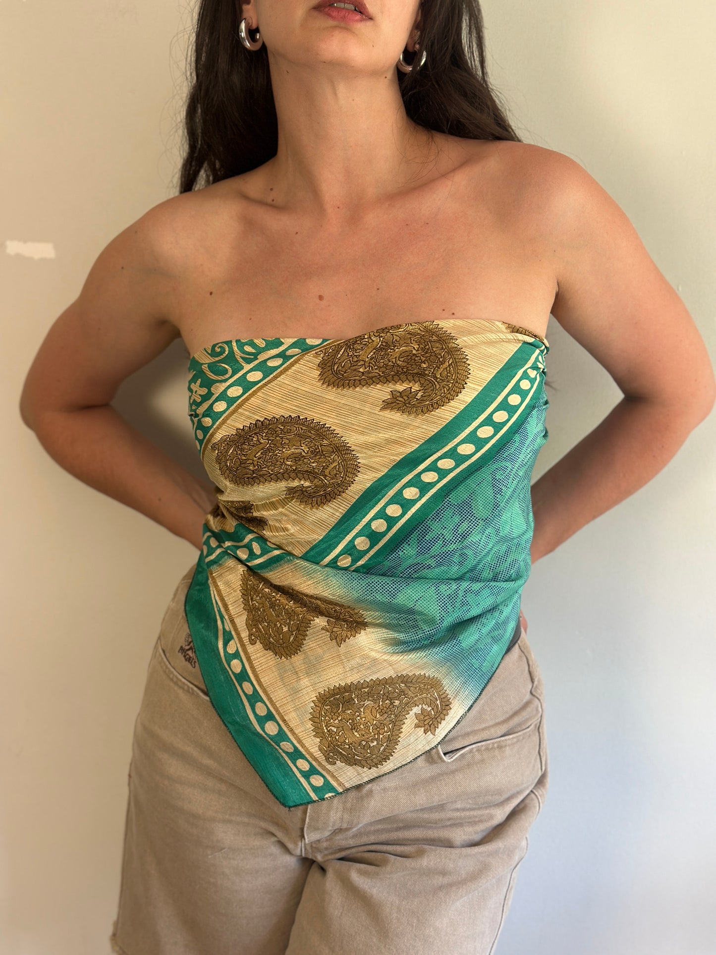 Recycled Silk Scarf-Top