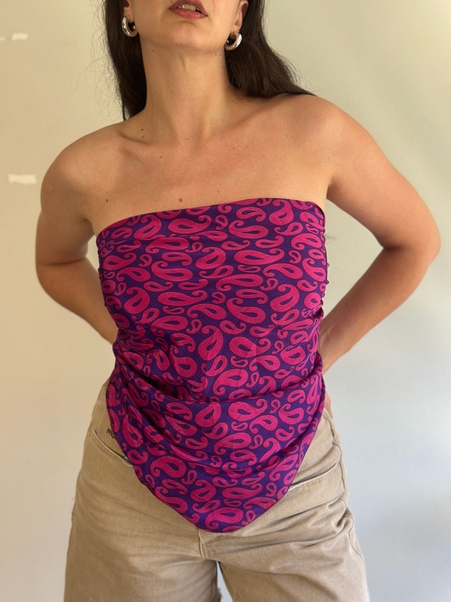 Recycled Silk Scarf-Top