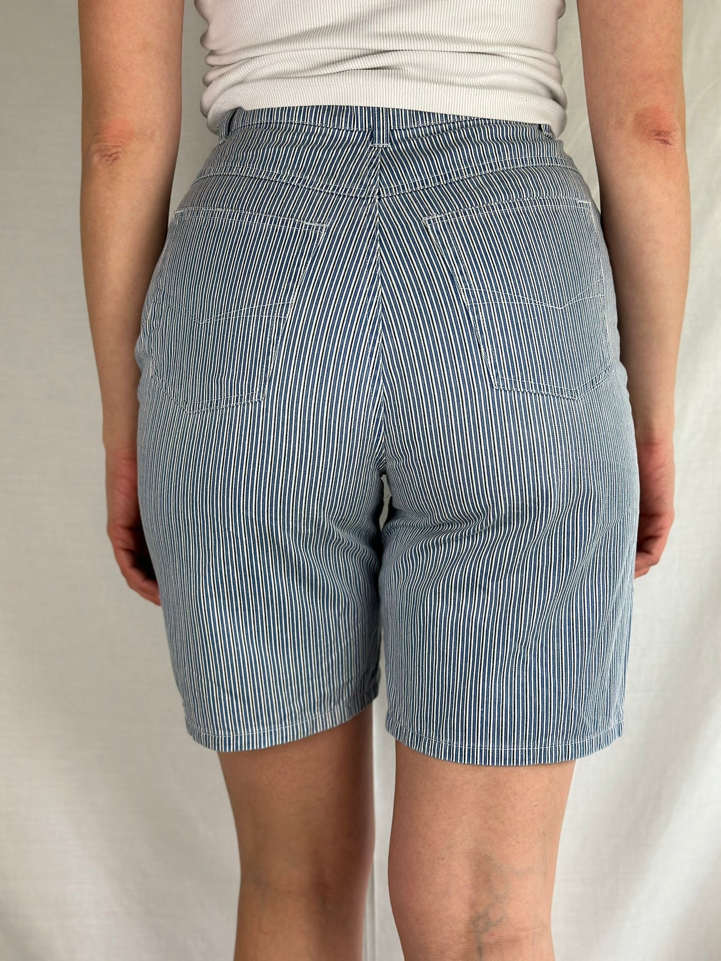 High-waist Striped Shorts