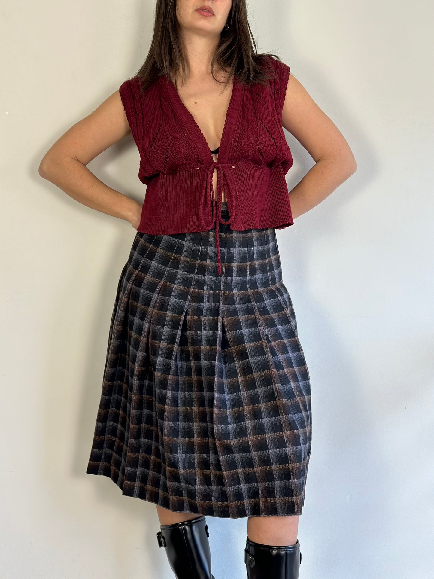 Vintage Plaid Skirt