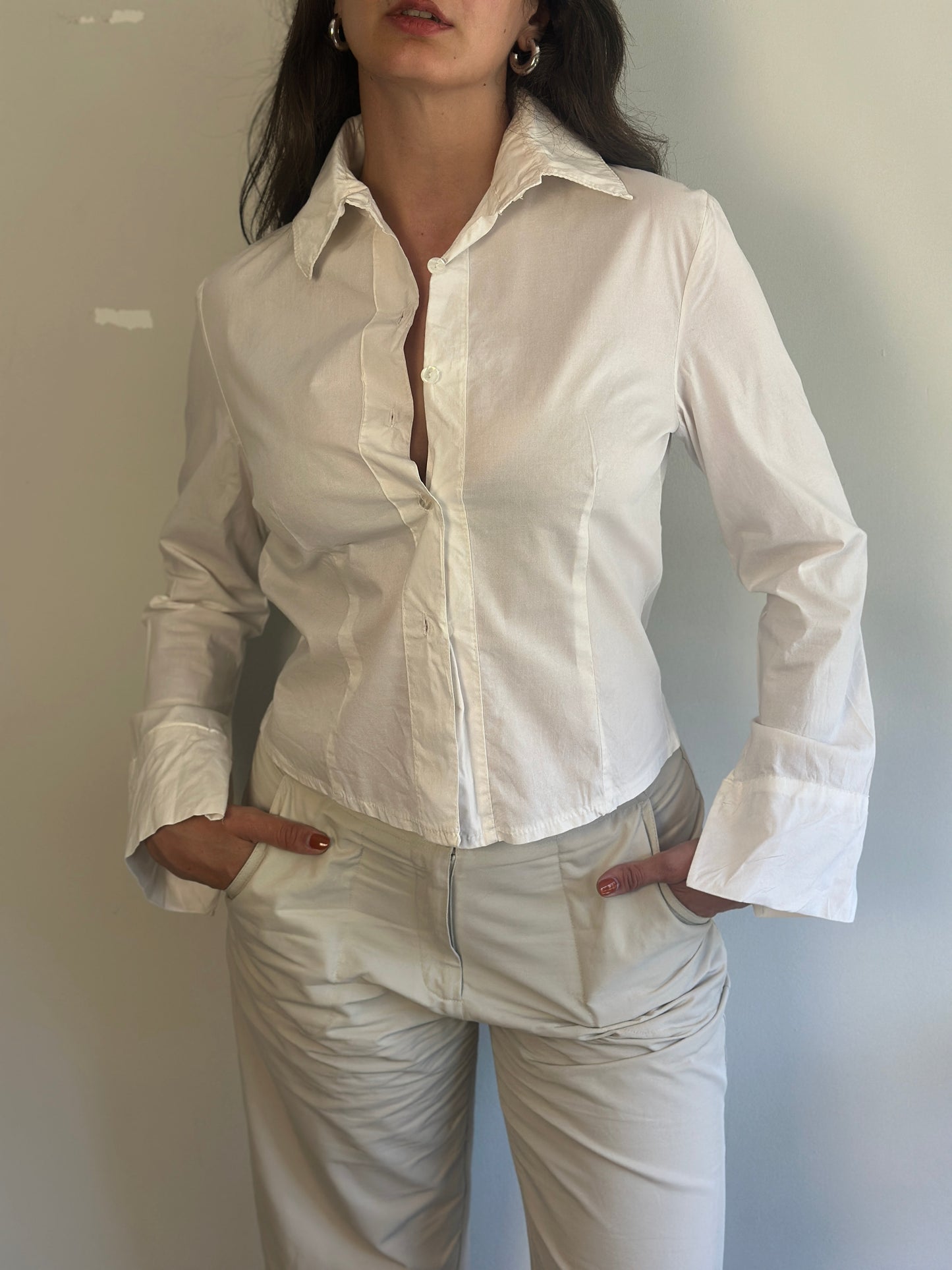 Crop White Shirt