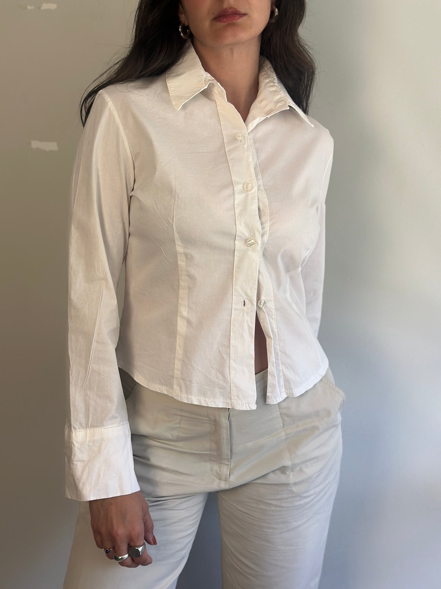 Crop White Shirt