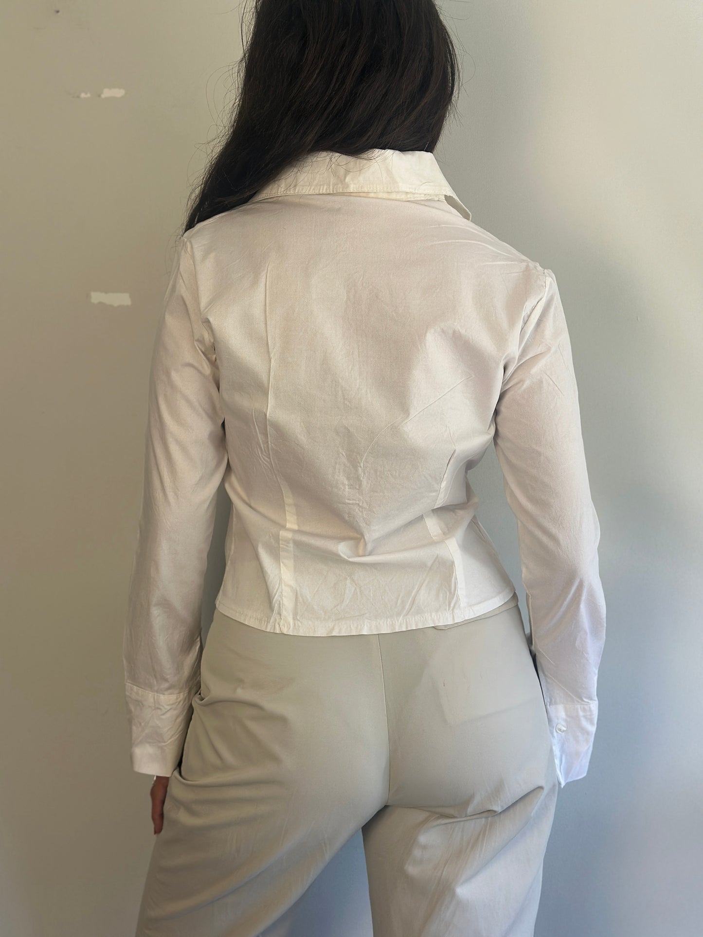 Crop White Shirt