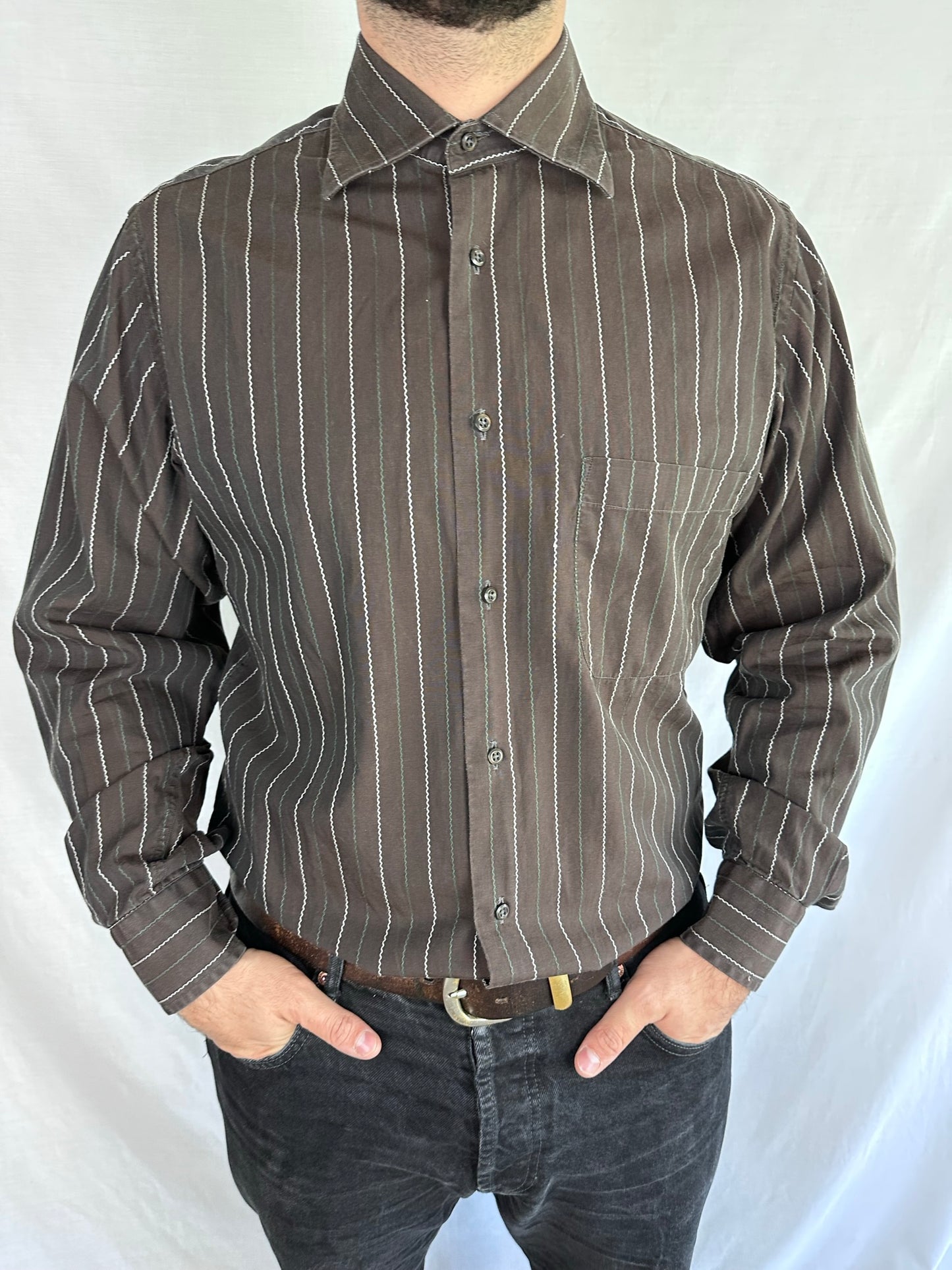 Brown Striped Vintage Shirt