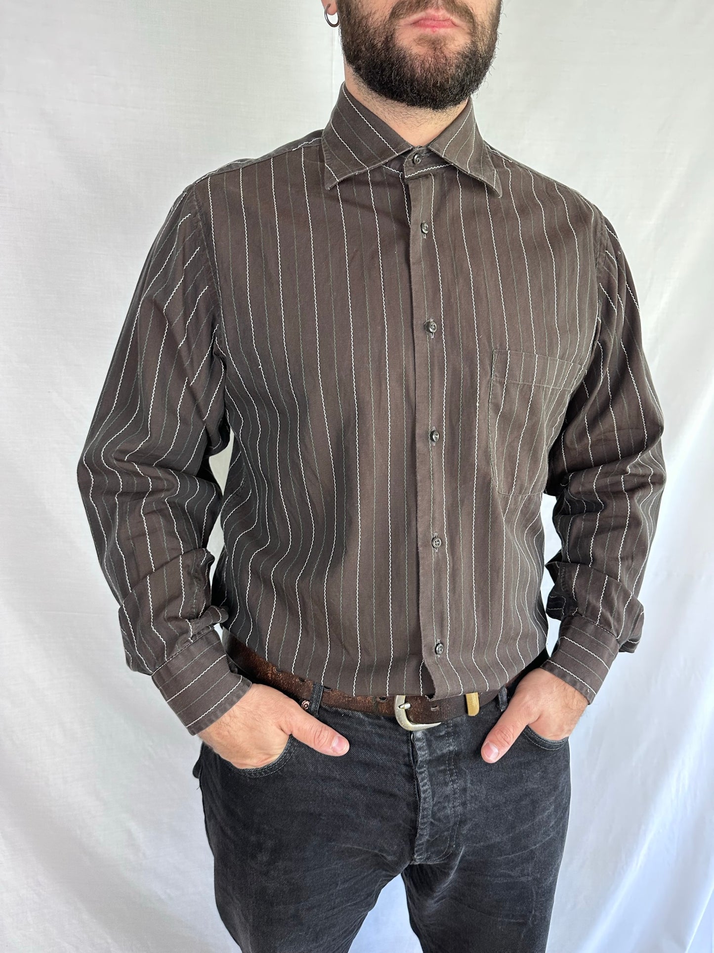 Brown Striped Vintage Shirt