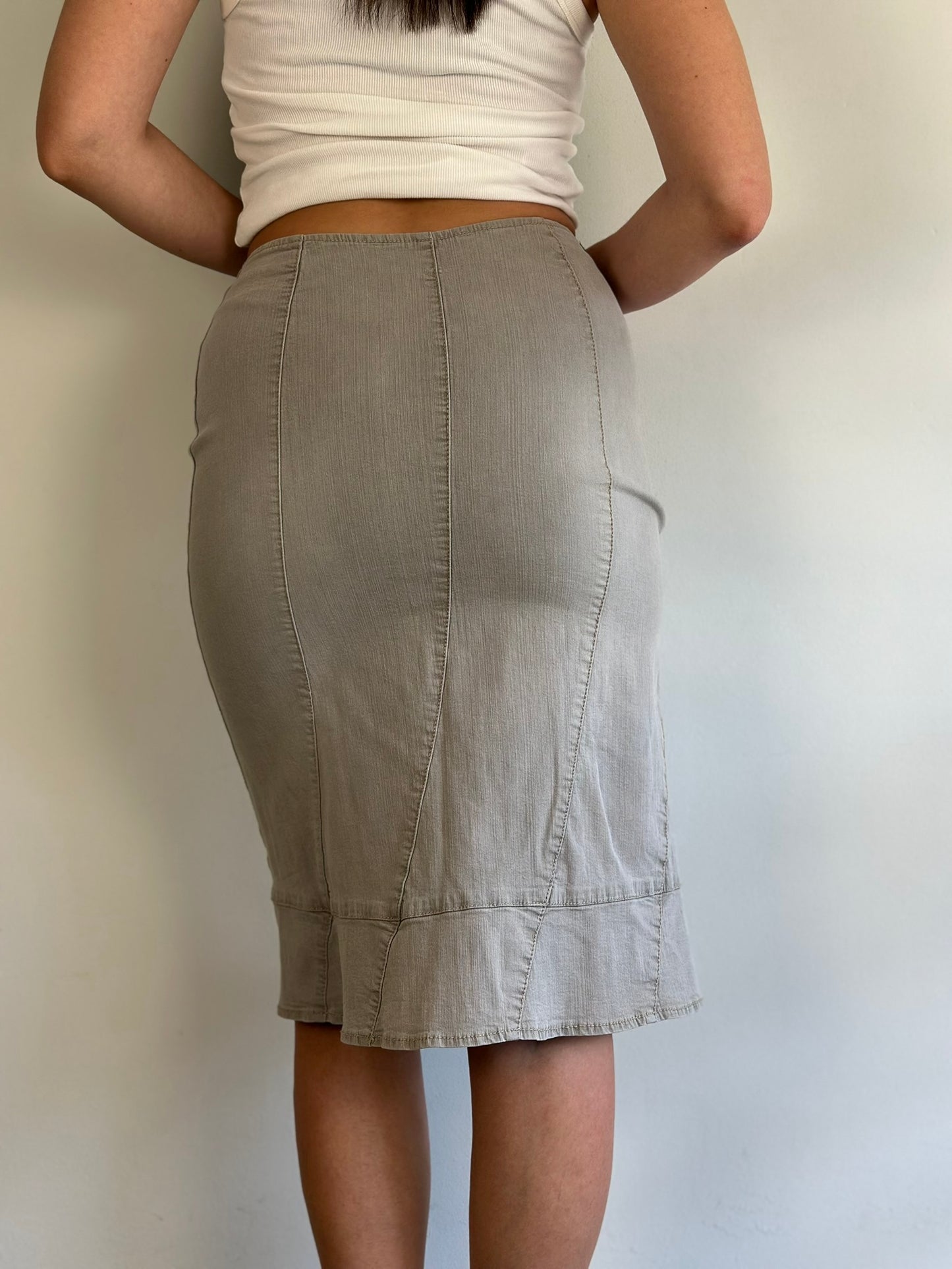 Vintage Midi Denim Skirt
