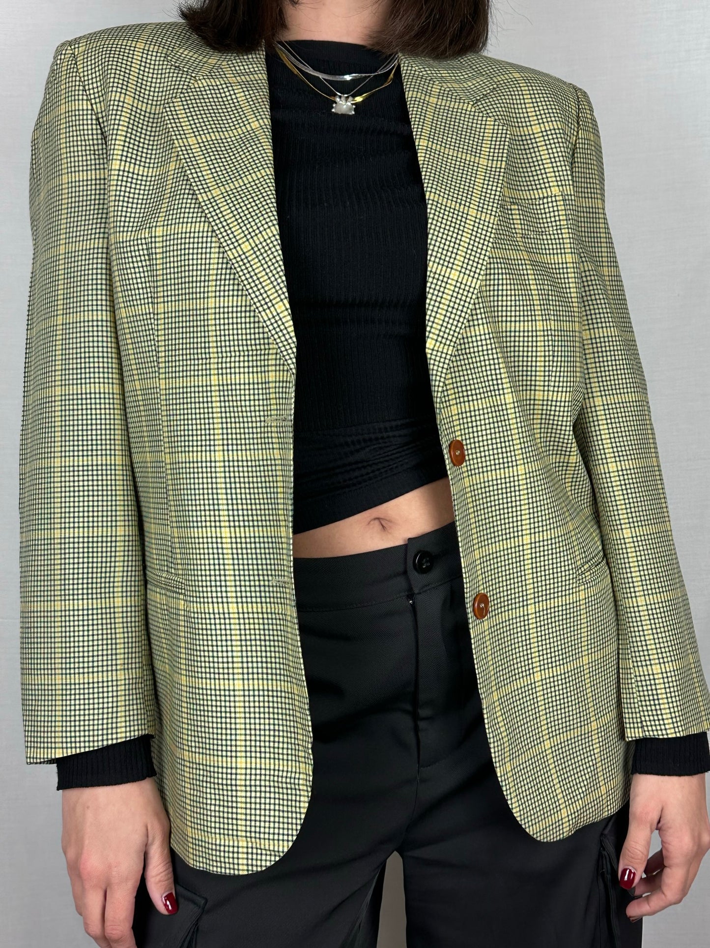 Vintage Plaid Blazer