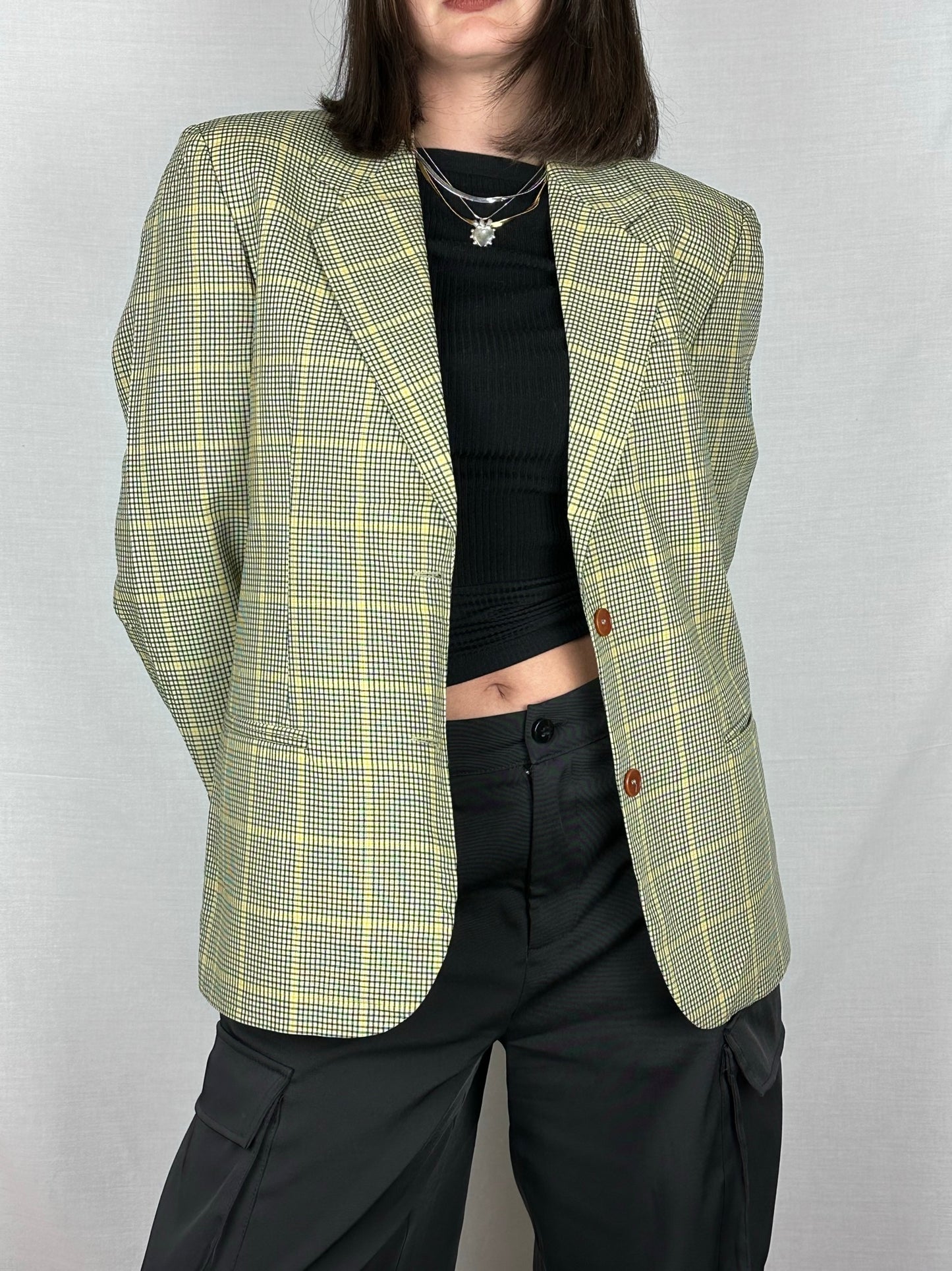 Vintage Plaid Blazer