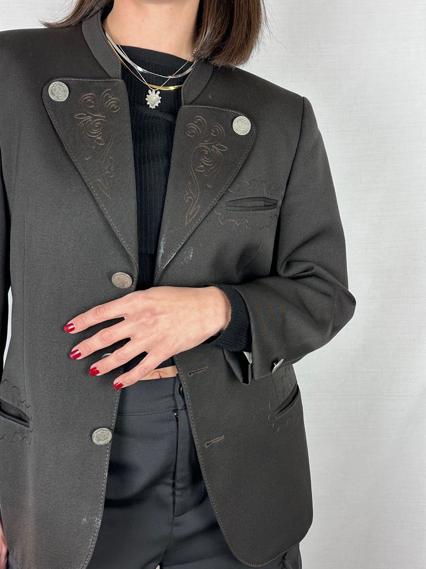 Dark brown vintage blazer