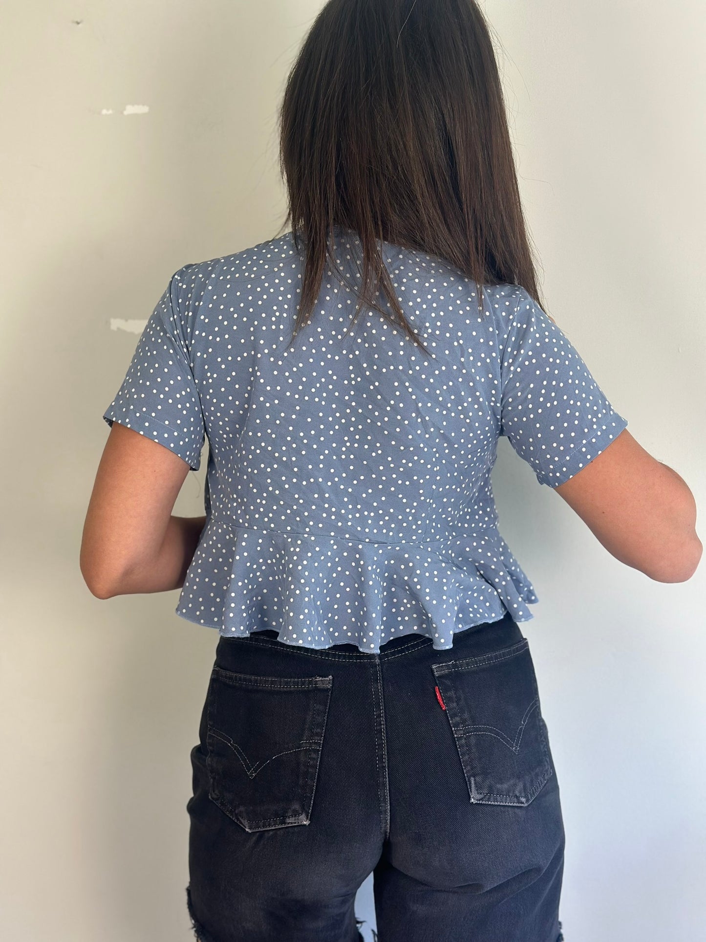 Vintage Tie Front Top