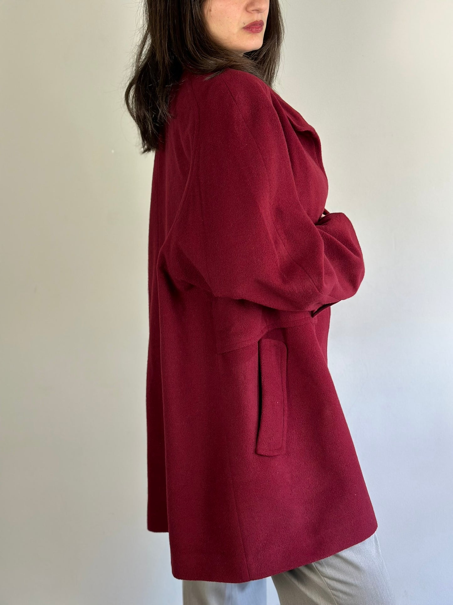 Vintage Burgundy Semi-Coat