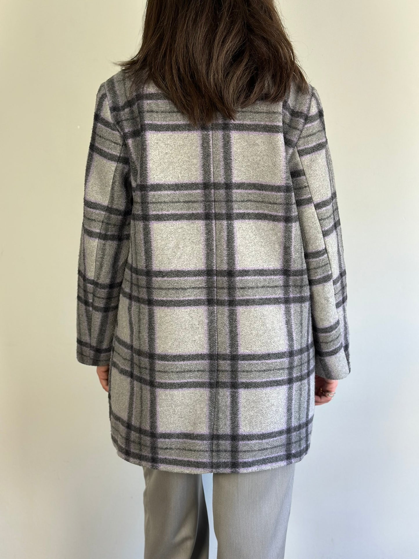 Vintage Checked Semi-Coat