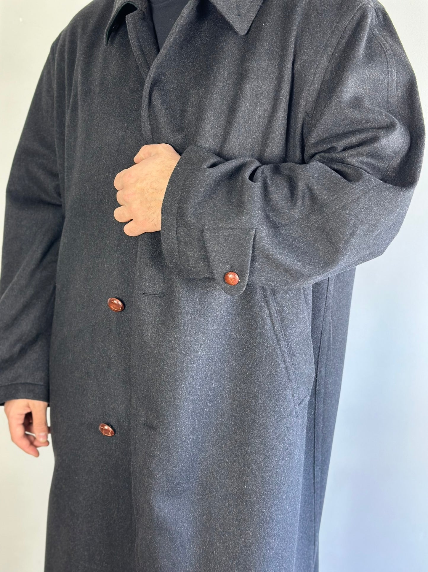 Oversized Dark Grey Vintage Coat