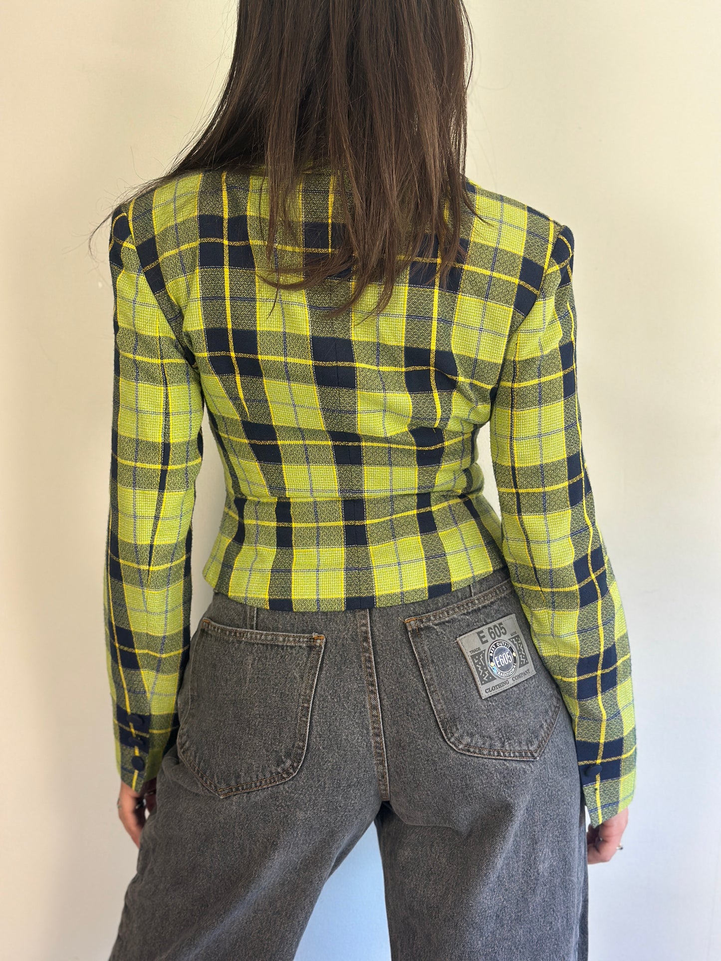 Vintage Checked Blazer