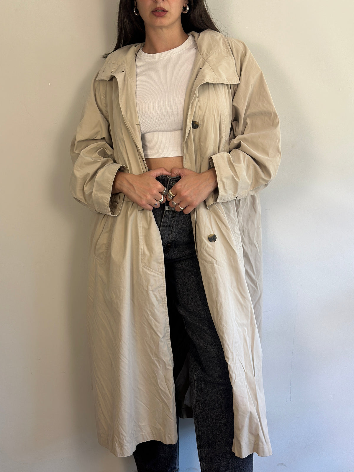 Vintage Beige Trench Coat