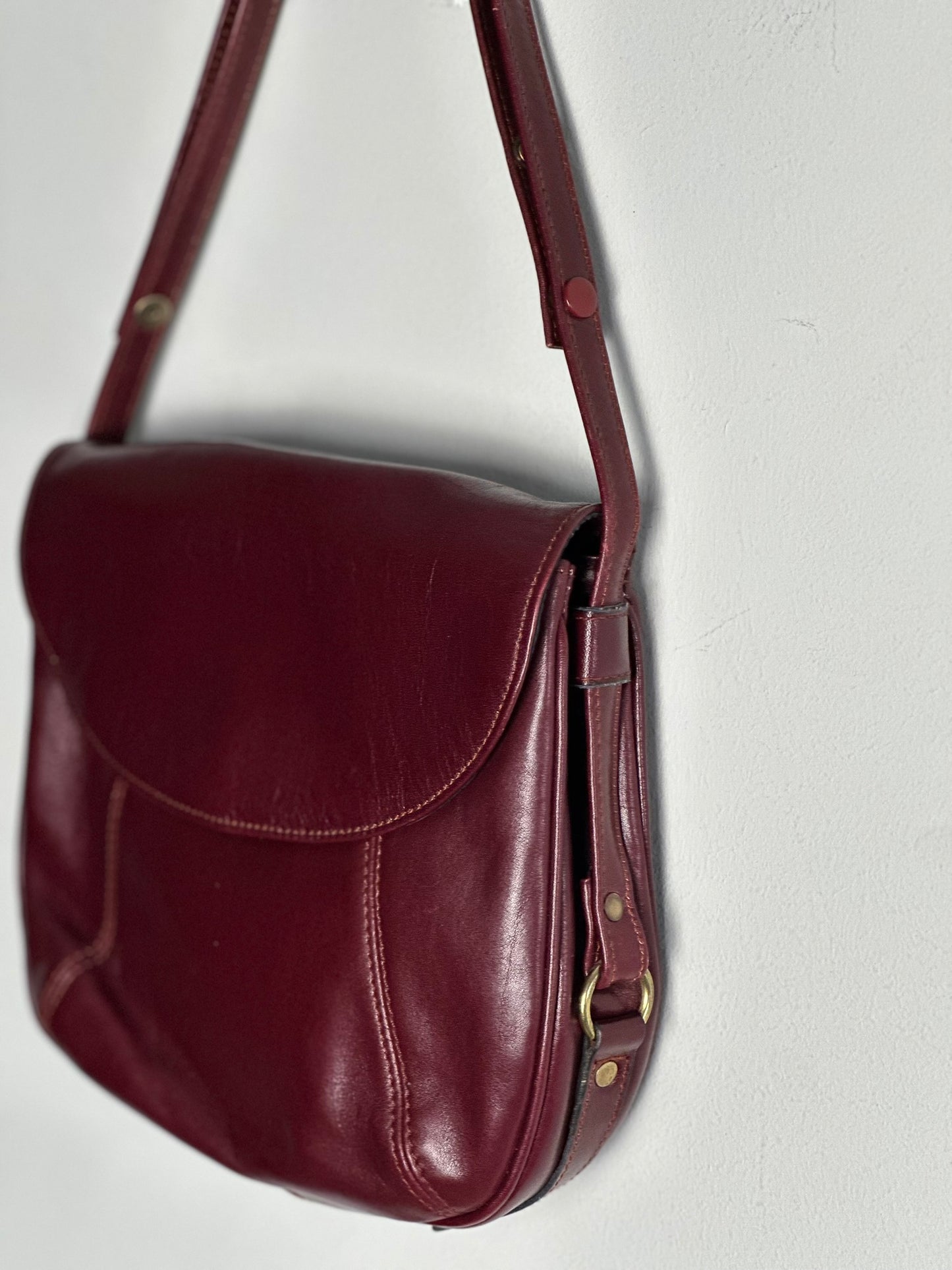 Vintage Burgundy Bag With Wallet