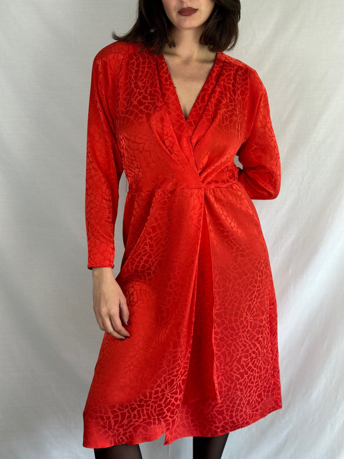 Red Wrapped Dress – Fling Vintage Store