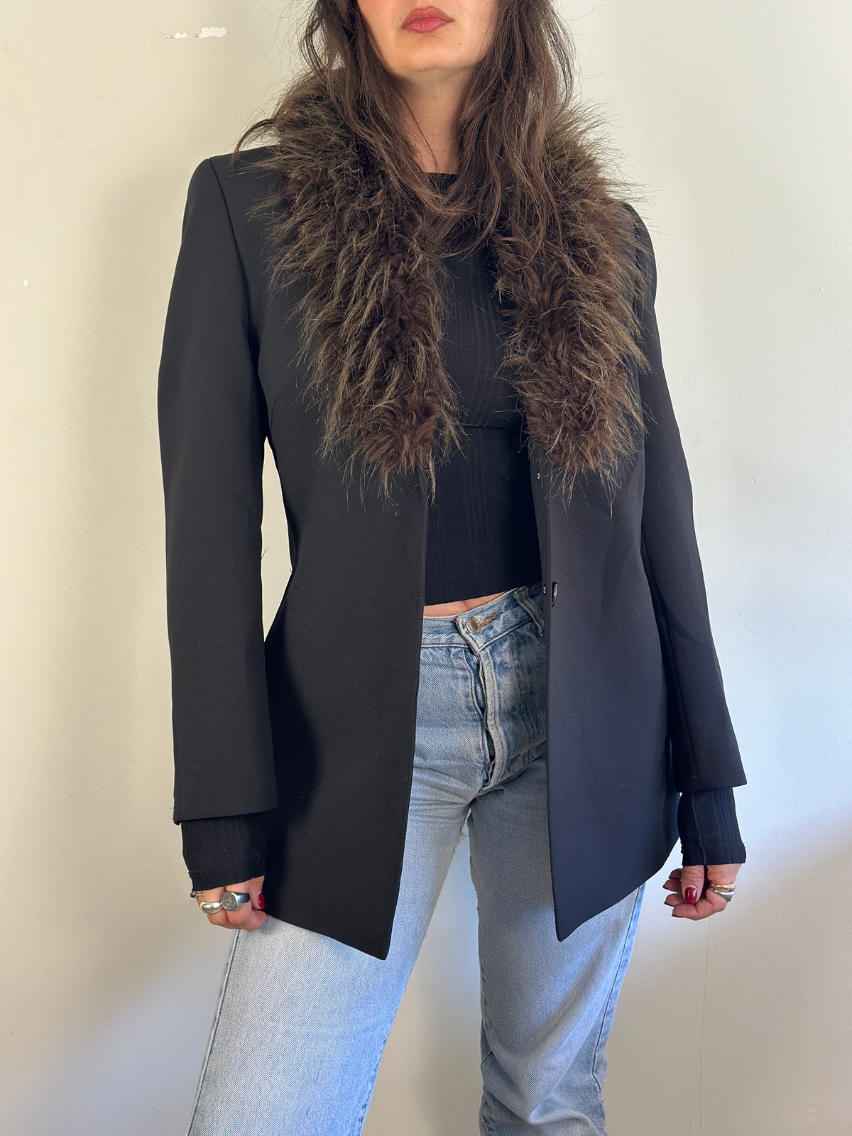 Vintage Blazer with detachable fur