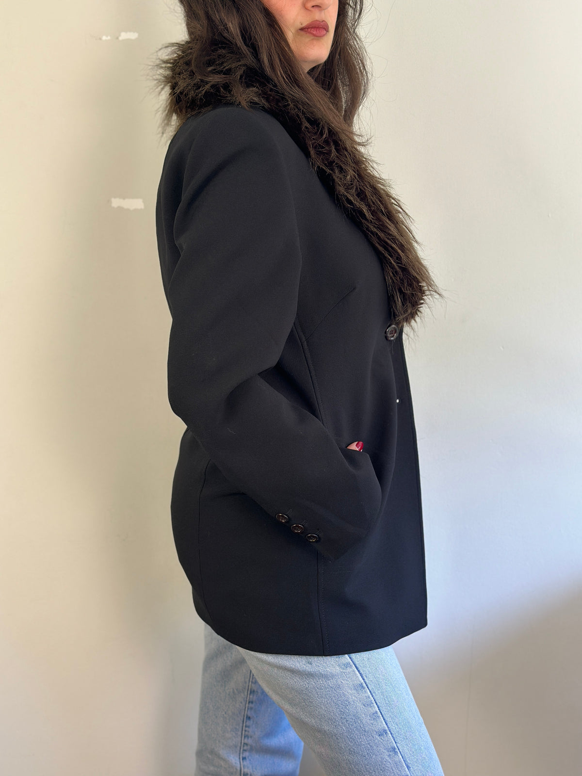 Vintage Blazer with detachable fur