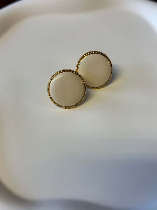 Vintage Button Earrings